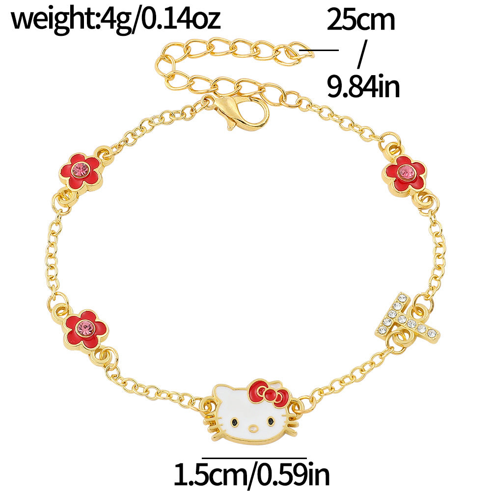 Anime Hello Kitty Clow Beaded Ornament Bracelets