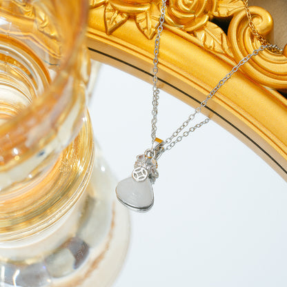 Steel Advanced Design Zircon Clavicle Chain Necklaces