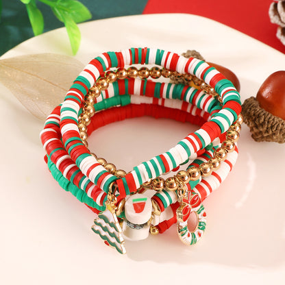 Christmas Suit Beaded Letters Santa Claus Bracelets