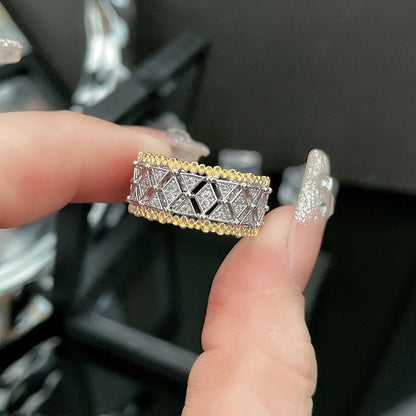 Women's Style Palace Hollow Pleated Stylish Opening Rings