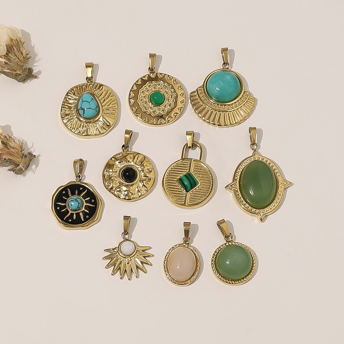 Women's Ornament Accessories Variety Of Natural Stone Pendants