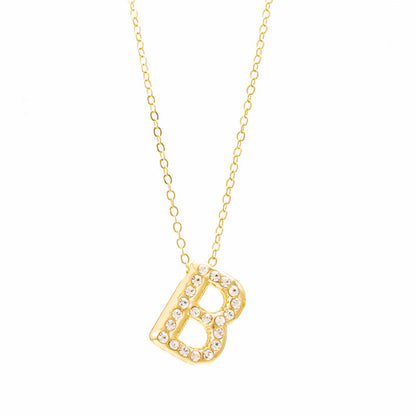 Chubby Letter Clavicle Chain Simplicity Birthday Necklaces