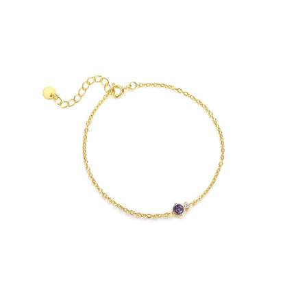 Sier French Entry Lux Colorful Zircon Bracelets