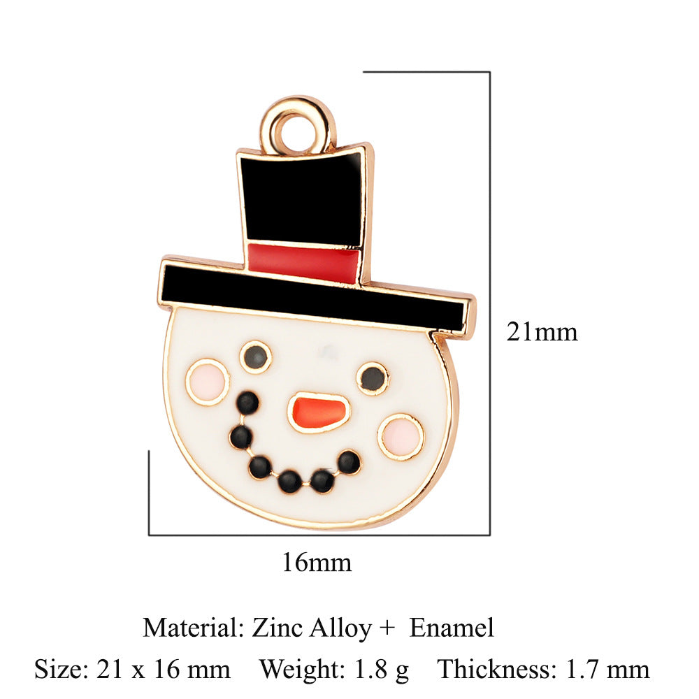 Snowman Elk Smiling Face Alloy Sun Eyes Pendants