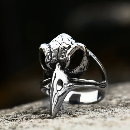 Men's Nordic Viking Crow Stainless Steel Retro Rings