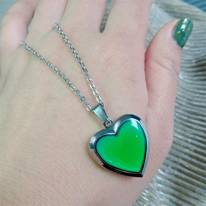 Women's Affordable Luxury Fashion Heart-shaped Stainless Steel Necklaces