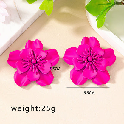 Women's Korean Elegant Fashionable Fresh Flower Temperament Earrings