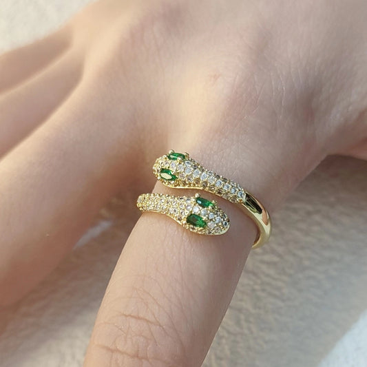 Design Niche Personality Emerald Cold Open Rings