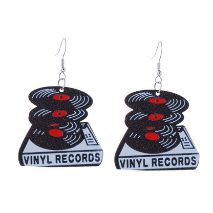 Printing Acrylic Record Simple Exaggerated Personalized Rings