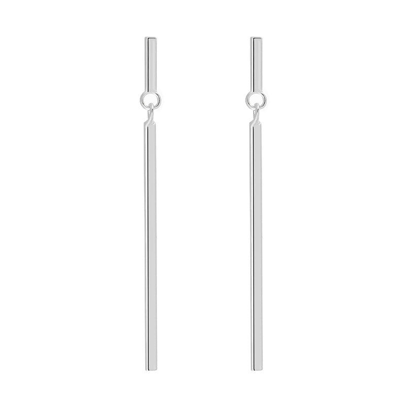 Women's Simple Versatile Geometric Vertical Rectangular Bar Ear Earrings