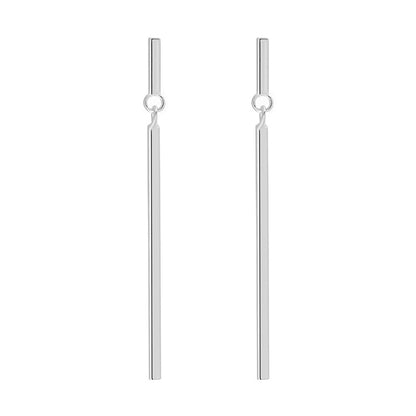 Women's Simple Versatile Geometric Vertical Rectangular Bar Ear Earrings