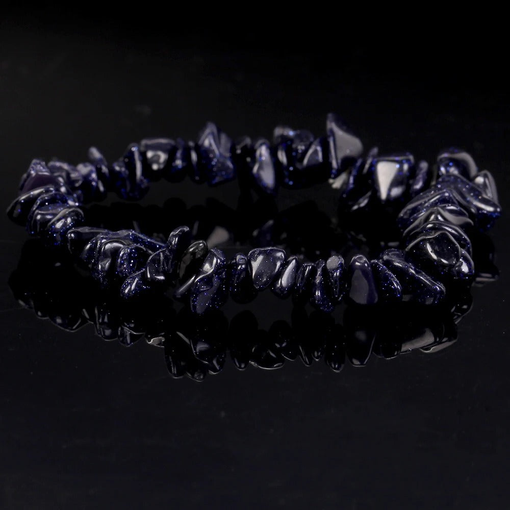 Natural Gravel Amethyst Elastic String Stretchable Bracelets