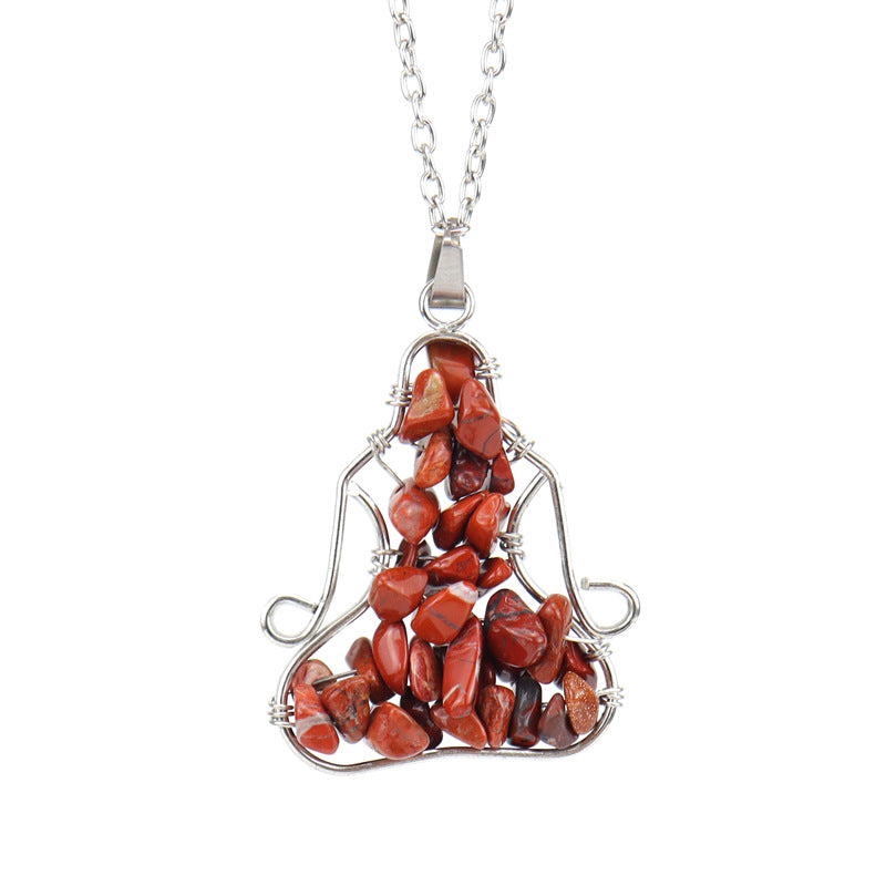 Handmade Winding Natural Irregular Gravel Crystal Necklaces