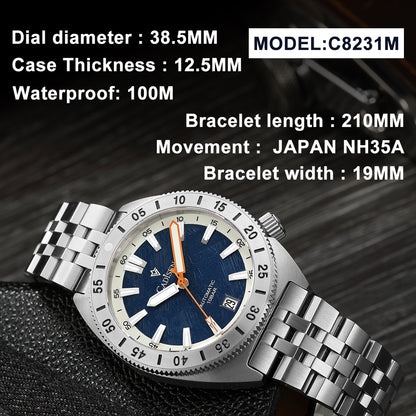 Men's Watch Fashion Business Imported Movement Luminous Mechanical Watches