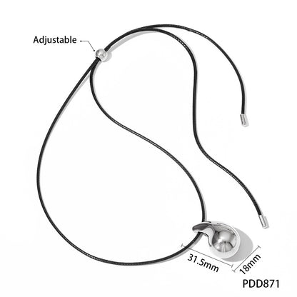 Rope Stainless Steel Simple Style Fashion Exaggerated Hollow Five-pointed Necklaces