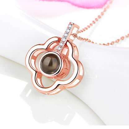 Love Language You Deer Projection Female Necklaces