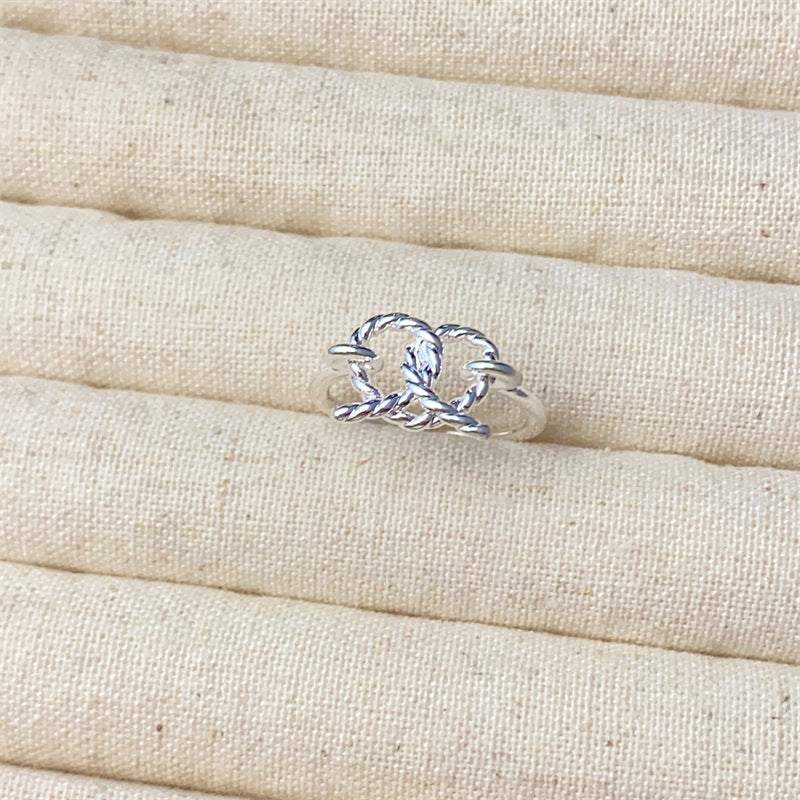 Women's Simple Sterling Sier Special Interest Light Rings