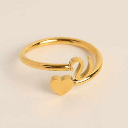 Three-dimensional Love Little Finger Open Adjustable Rings