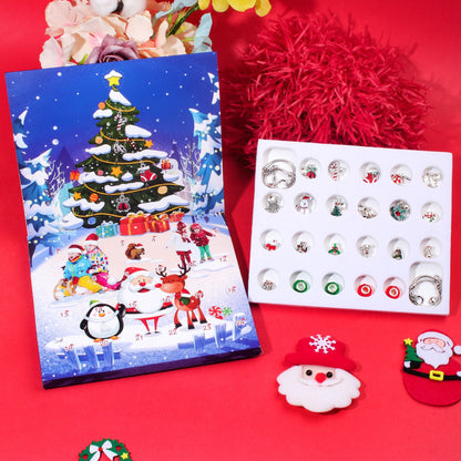 Children's Ornament Beaded Christmas Grid Snowman Blind Bracelets