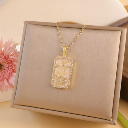 Constellation Color Zircon Female Special Interest Necklaces