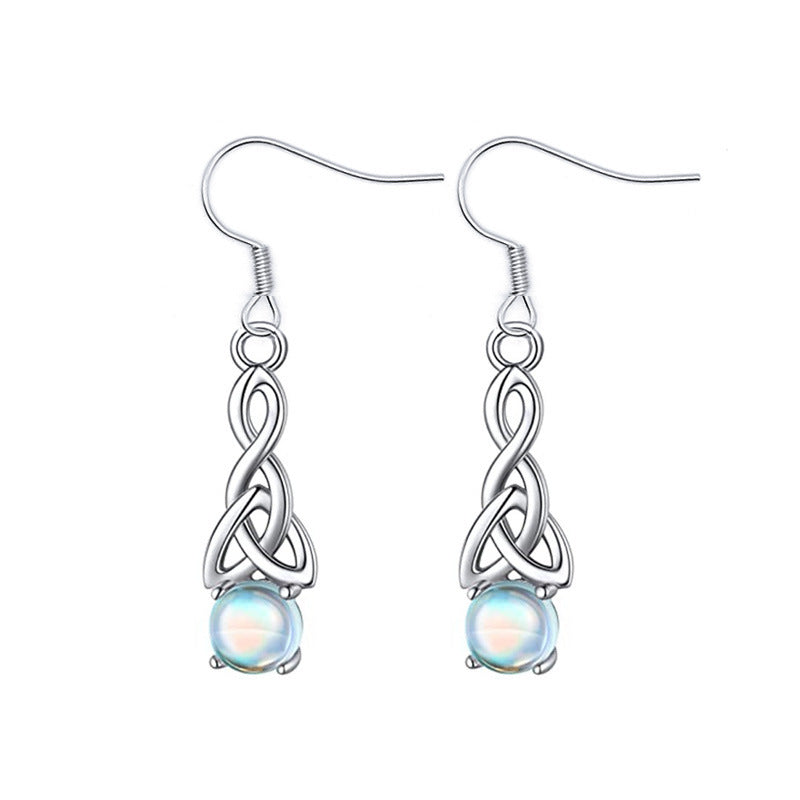 Fashion Ear Hook Imitation Moonstone Set Necklaces