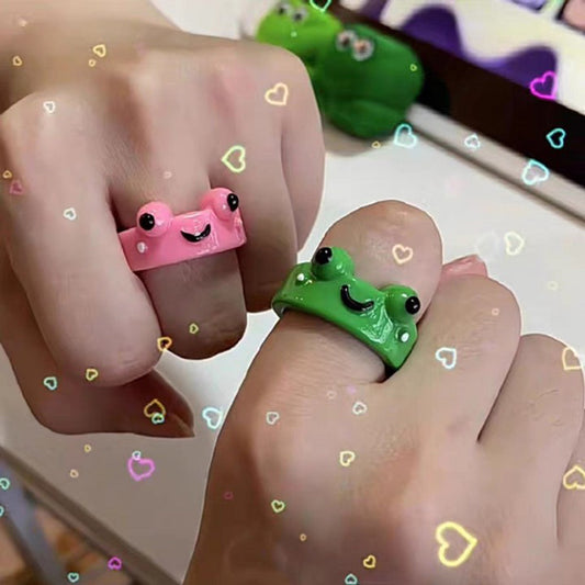 Women's Frog Cartoon Funny Personalized Design Creative Style Rings