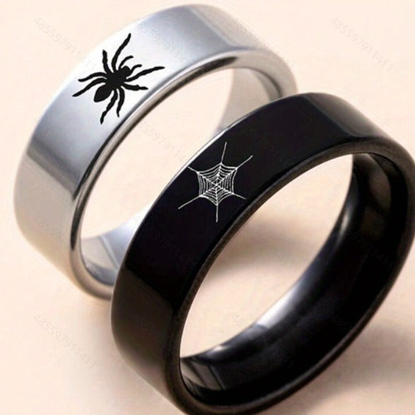 Fashion Couple Web Spider Love Quantity Rings