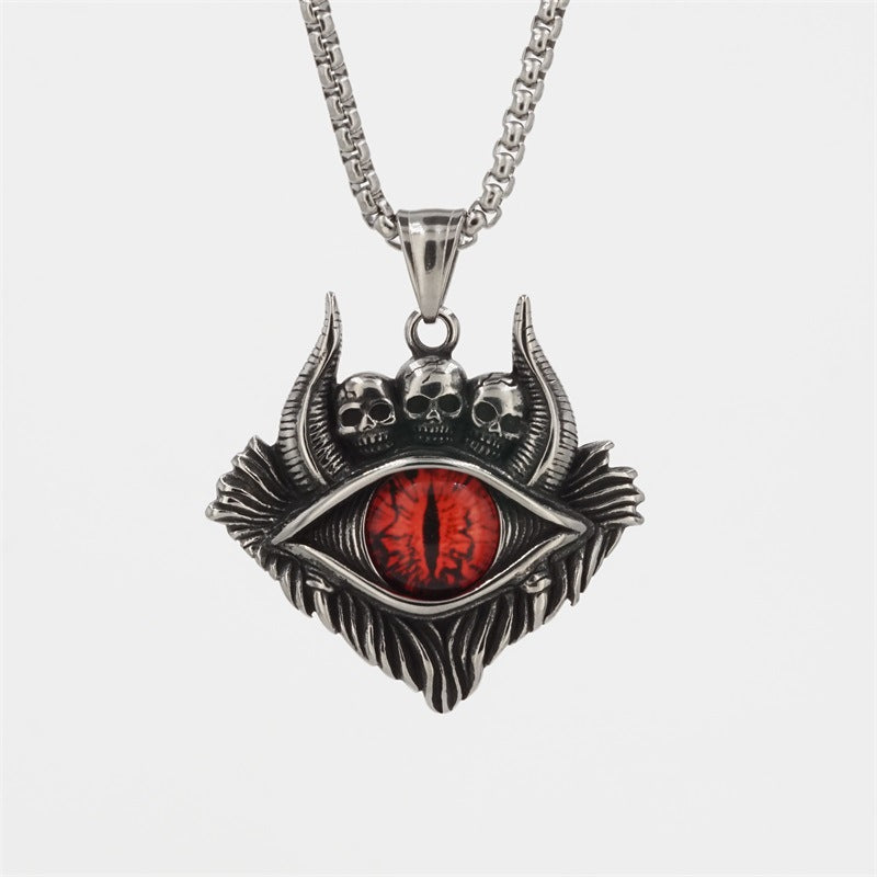 Devil's Eye Personality Punk Titanium Steel Pendants