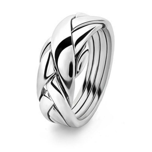 Women's Unique Alloy Geometric Woven Ornament Rings