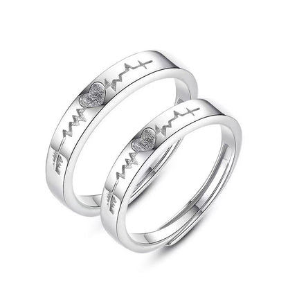 Women's & Men's Couple Fashionable Temperamental Style Inlaid Zircon Rings