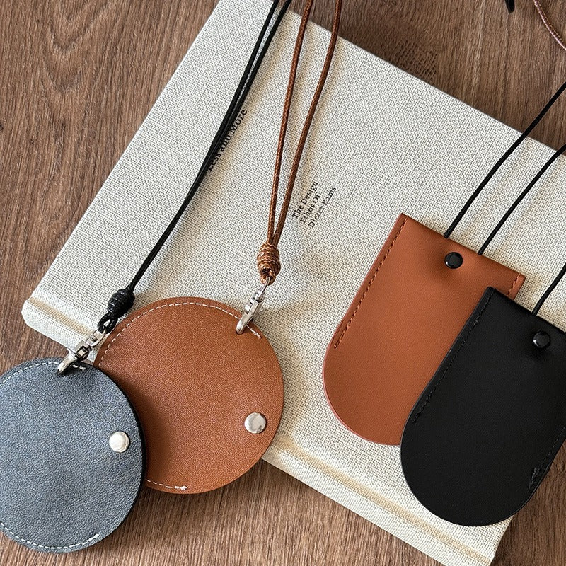 Women's Leather Long Earphone Bag Halter Portable Key Necklaces