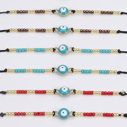 Women's Eye Bohemian Retro Haematite Bead Pull Bracelets