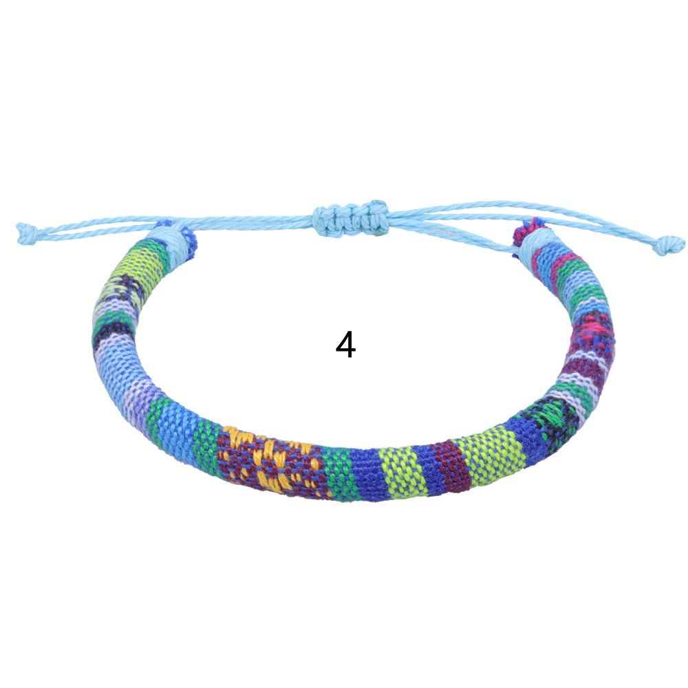 Style Hand Weaving Blue Little Colorful Surfing Bracelets