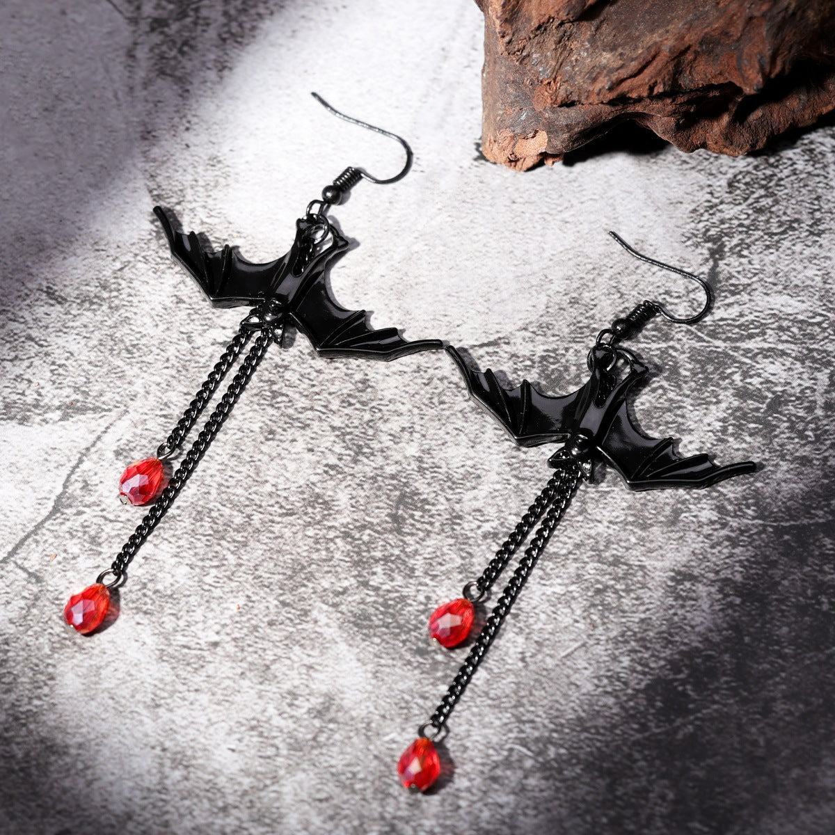 Exaggerated Personalized Halloween Dark Gothic Black Earrings