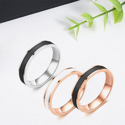 Women's Steel Stainless Couple Very Thin Tail Rings