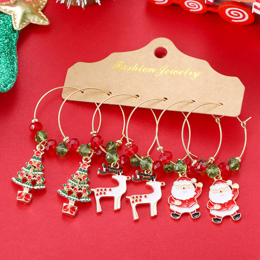 Simple Christmas Holiday Fashion Creative Festival Earrings