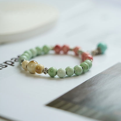 Ceramic Chinese Style Simple Fresh Ancient Beaded Bracelets