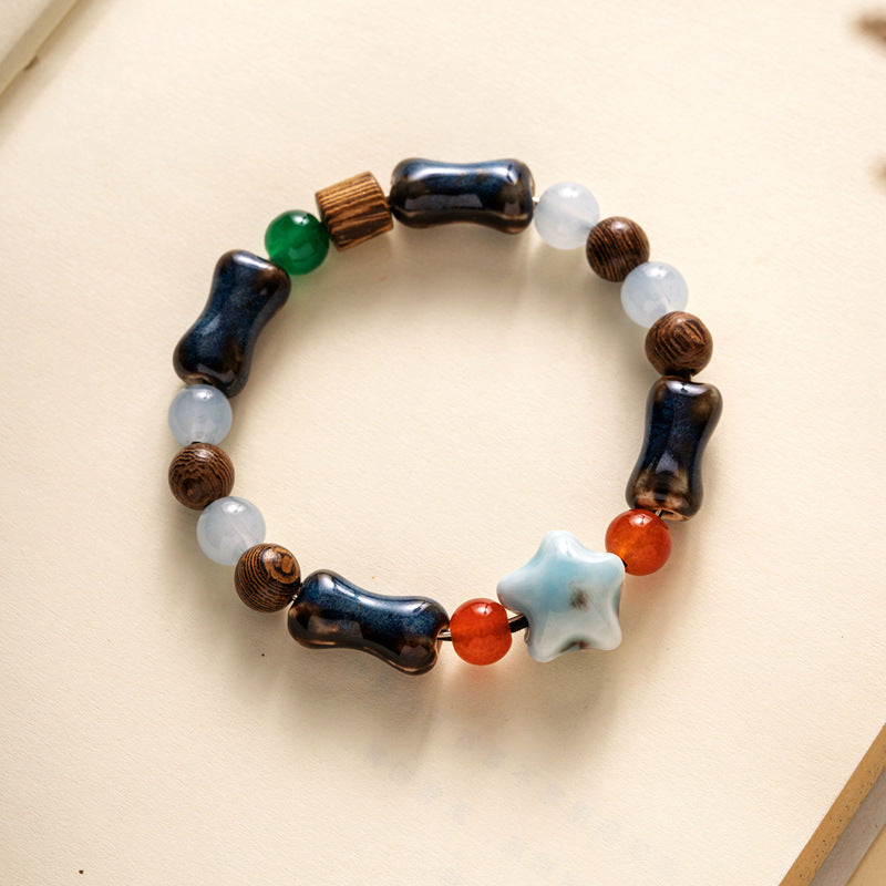 Ceramic Ornament Fashion Flower Glaze Beads Casual Bracelets