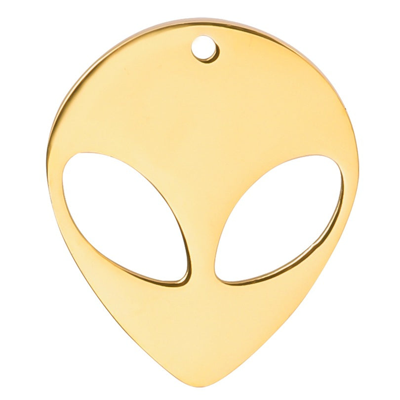 Colorful Gold Stainless Steel Alien Ornament Pendants