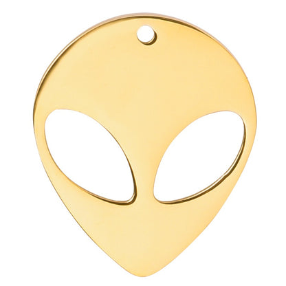 Colorful Gold Stainless Steel Alien Ornament Pendants