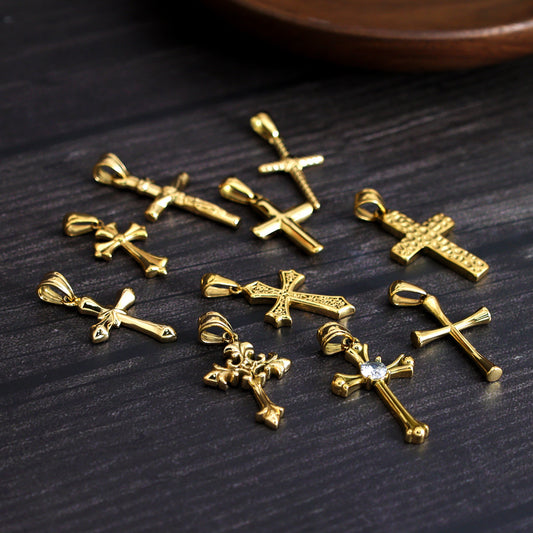 Diamond Cross Accessories Male Female Personality Pendants