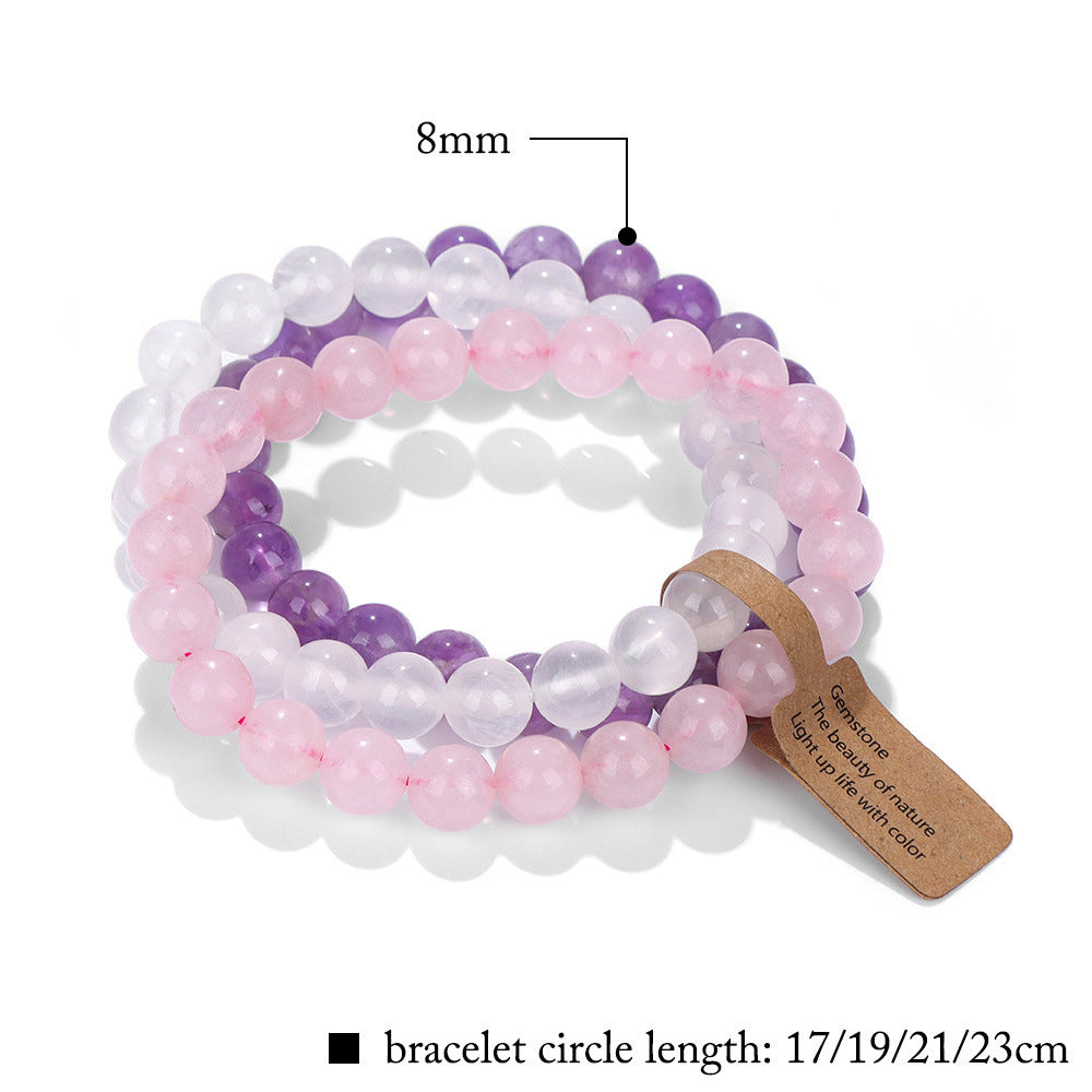 Women's Suit Crystal Agate Tigereye Amethyst Combination Bracelets