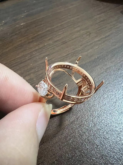 Frame Open Mouth Autumn Copper Alloy Electroplating Sier Rings