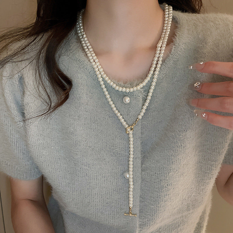 Pearl Tassel Fashion Sweater Chain Temperamental Necklaces