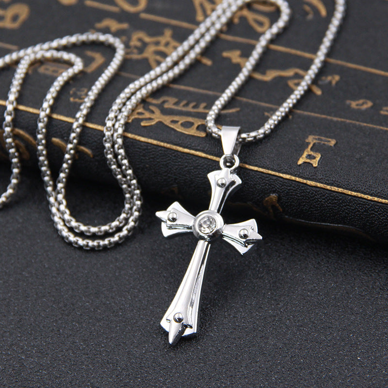 Men's Chain Hip Hop Style Titanium Steel Couple Necklaces