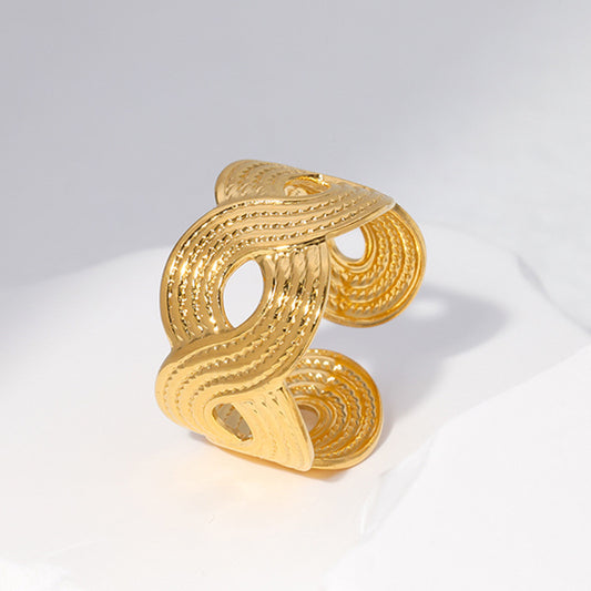 Women's & Men's Stainless Steel For Titanium Open-end Index Rings