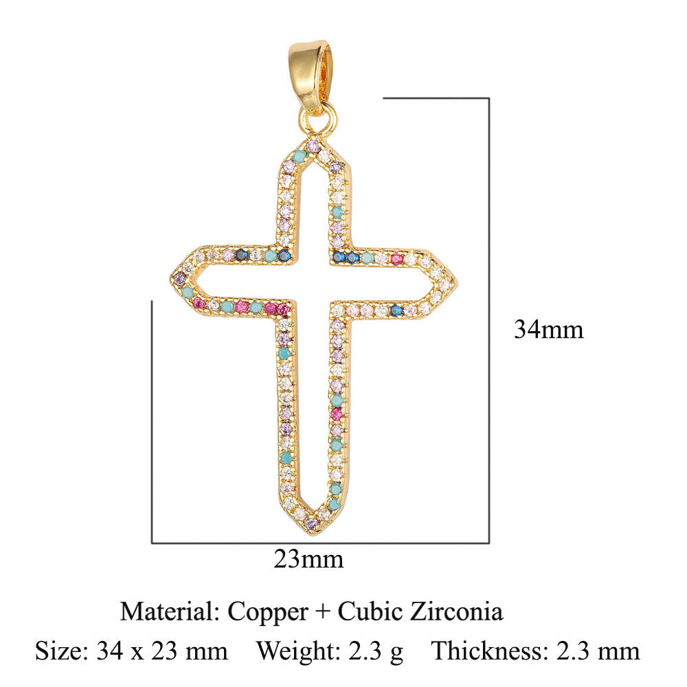 Zirconium Copper Micro Inlaid Zircon Ornament Pendants