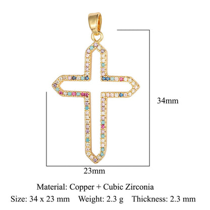 Zirconium Copper Micro Inlaid Zircon Ornament Pendants