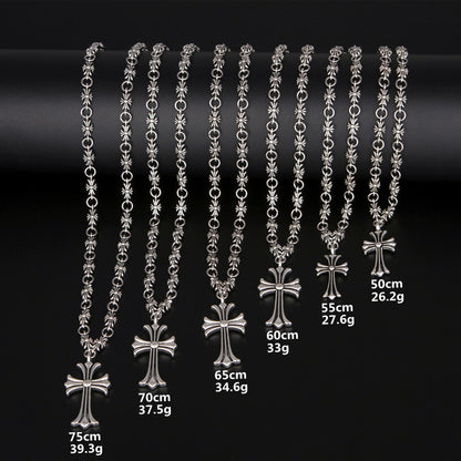 Women's & Men's Cross Ornament Punk Retro Personality Casting Necklaces