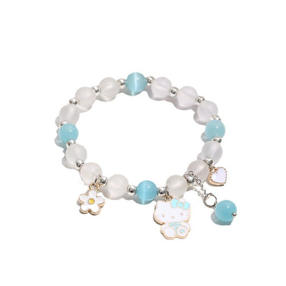 Hot Flower Crystal String Beads Female Cartoon Bracelets